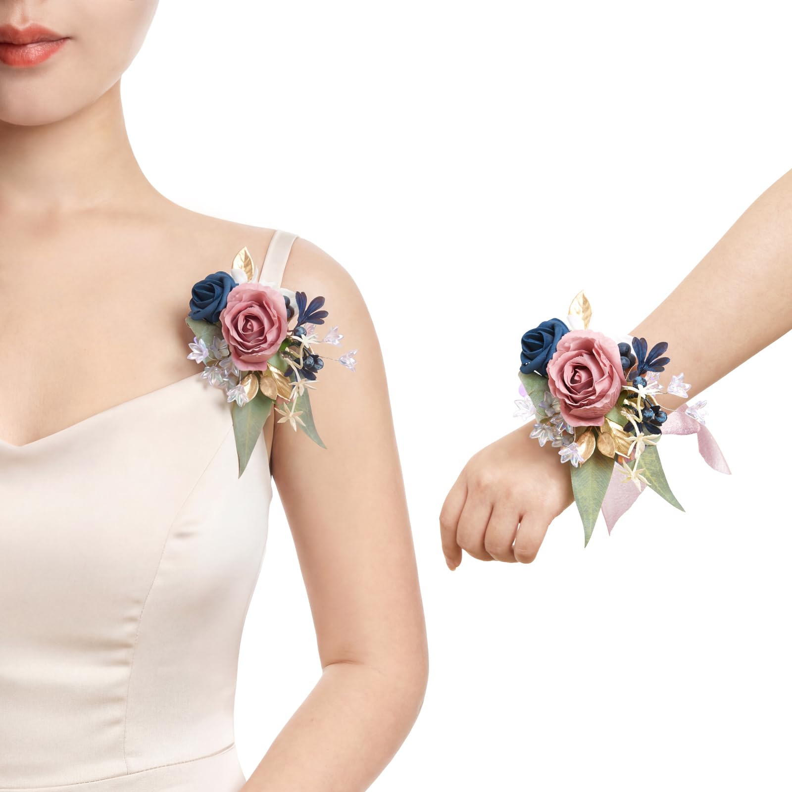 フラワー・リース corsage no.765 Amazon.com: Ling's moment 2pcs Prom Wrist/Shoulder Corsage